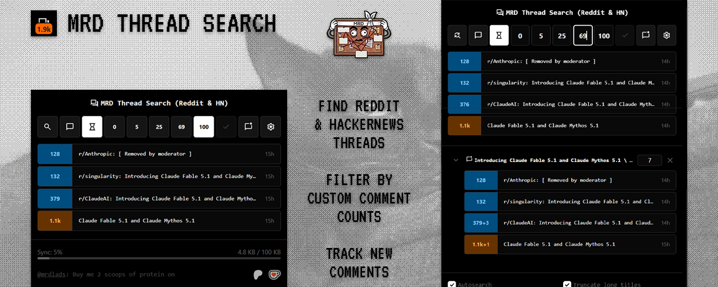 MRD Thread Search Showcase